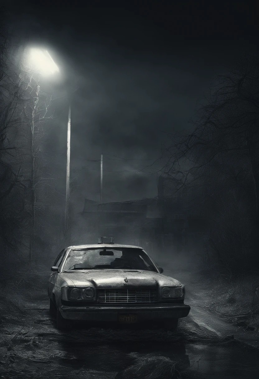 There was a man in the car answering the phone。Completely realistic, Full high resolution, Well made,detail-rich