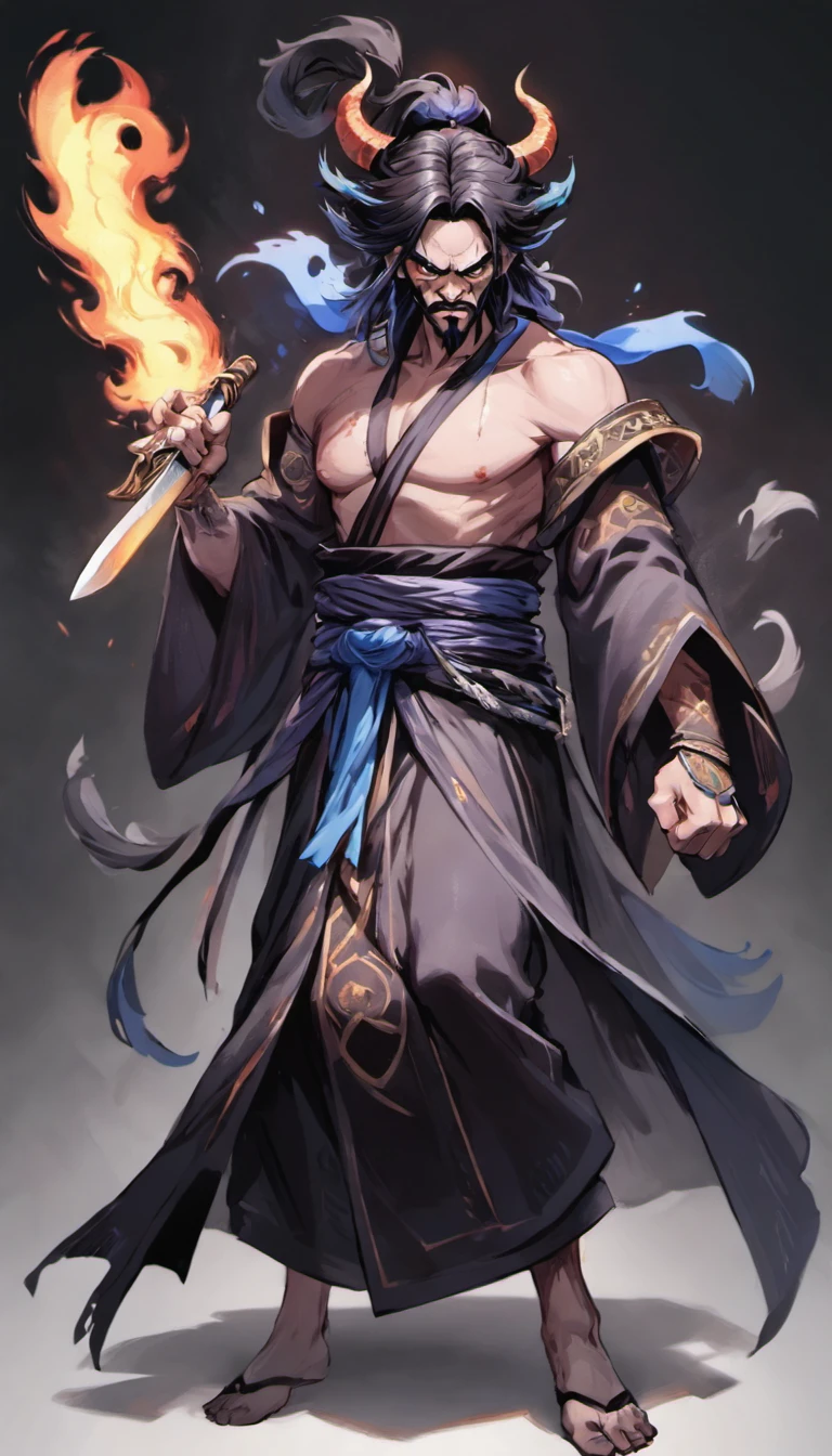 Yan Qing. Hombre musculoso, tez blanca, cabello blanco, tatuajes chinos, sin camisa, buena calidad, pose imponente, dominante, pectorales. Fate. Assasins Shinjuku, tatuajes en todo el torso de rosas.