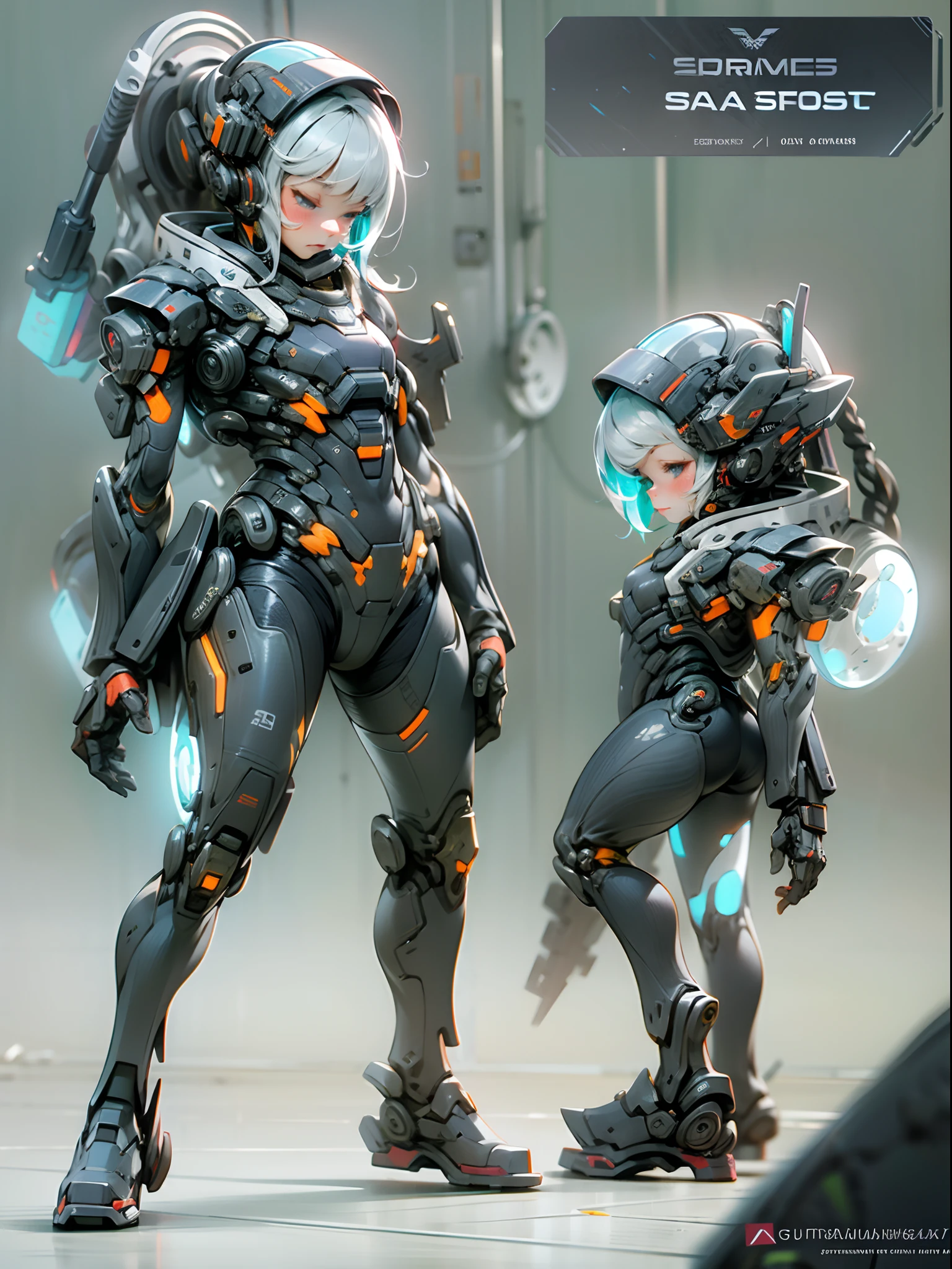 Q version,Cute cute baby girl,Ultra photo realsisim,Hyper-detailing,Full body like,24th century,Sci-fi baby girl,StarCraft Human Soldier Warframe,gauss rifle,highly detailed surreal vfx,Smudge,Faraway view,super-fine,ultra - detailed,high qulity,8K ,oc rendered,dynamic viewing angle