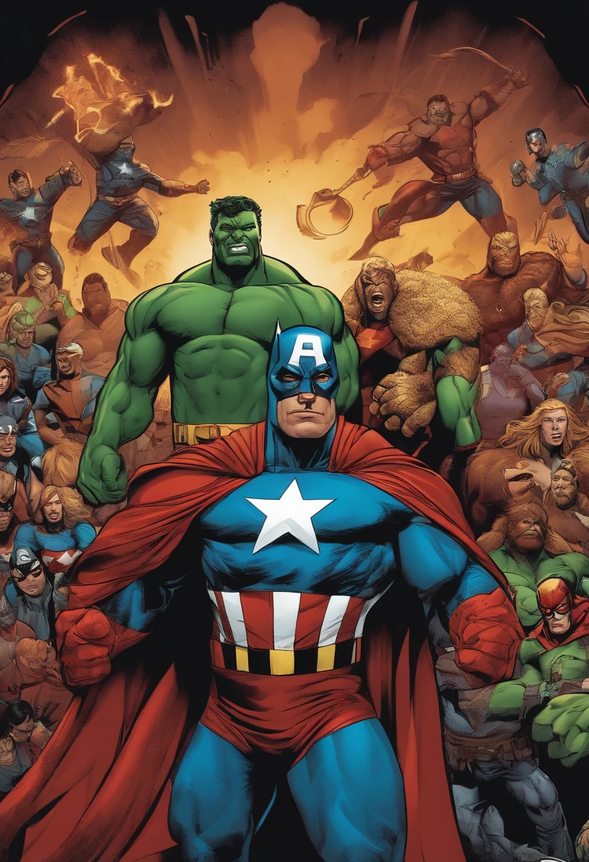 Crie imagens para estampas de camisetas com caricaturas dos vingadores