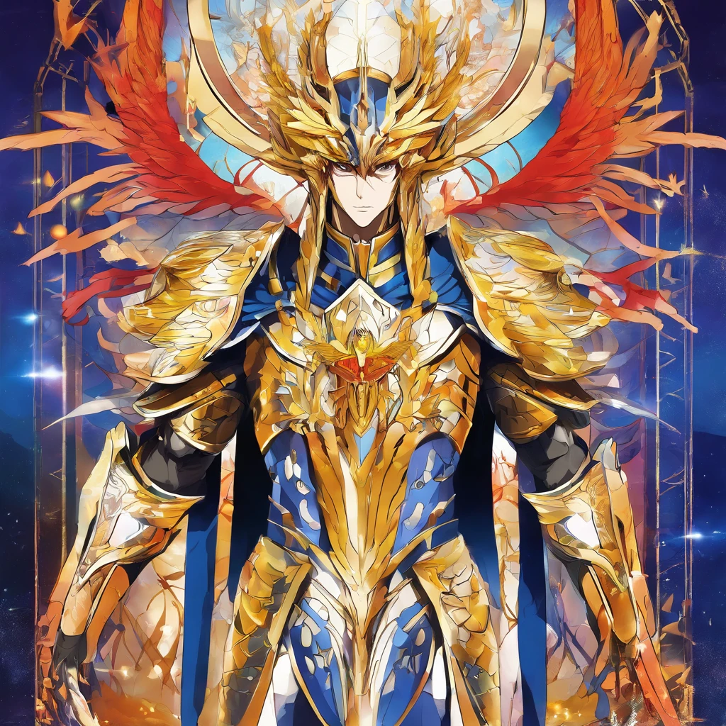 anime cavaleiros do zodiaco, phoenix, armadura, standingn, Ikki of Phoenix, Homem, Art Style Knights of the Zodiac