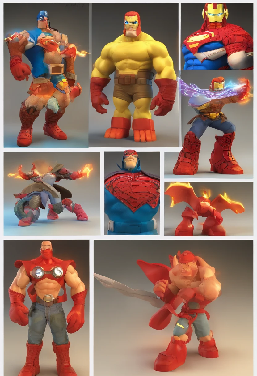 Crie imagens para estampas de camisetas com caricaturas dos vingadores