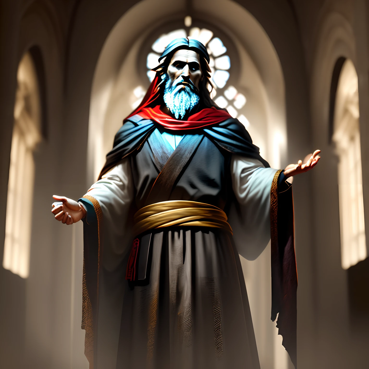 The apostle Paul,religion,long clothes,ultra photo-realism,(best quality,4k,8k,highres,masterpiece:1.2),ultra-detailed,sharp focus,HDR,physically-based rendering,professional,vivid colors,bokeh,studio lighting