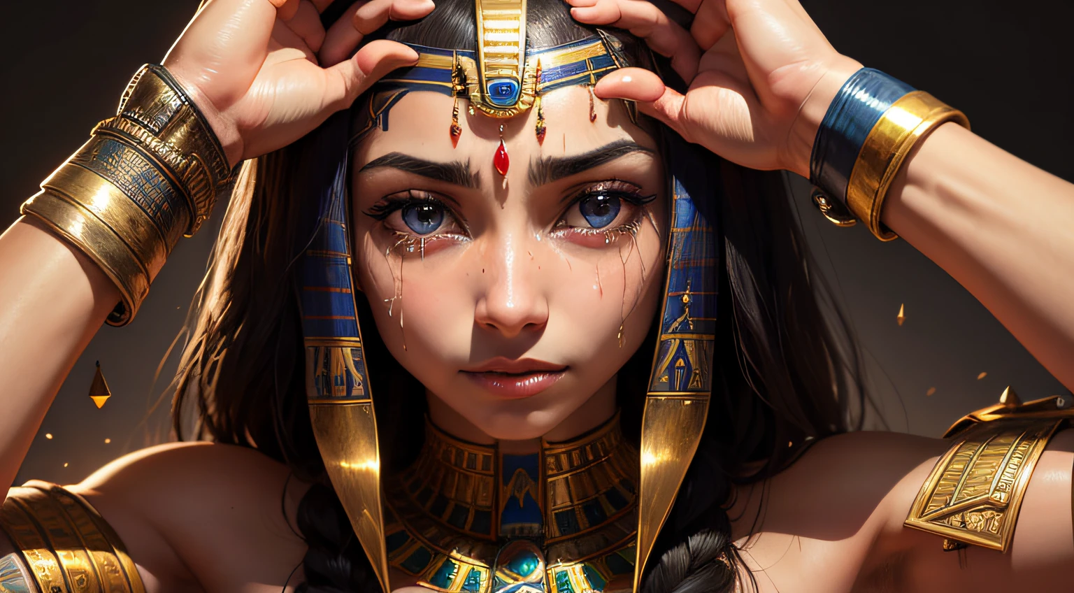 image, Egyptian, Show Ra shedding tears from which humans emerge
