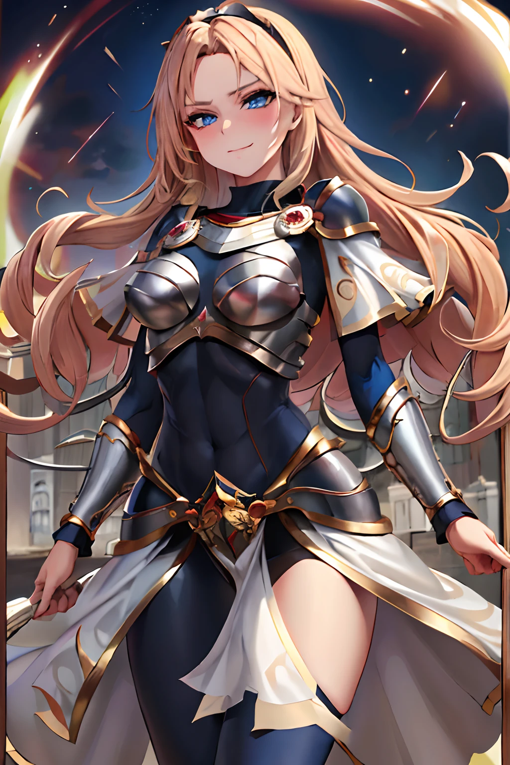 master part, best quality, Altas, LUX1, cabelos longos, 1girl, sozinho, armadura, breastplate, Bodysuit, Luvas, luvas brancas, Boobplate, magic, Roupas rasgadas, Roupas rasgadas, sexy, olhos perfeitos, esperma no corpo, injuried