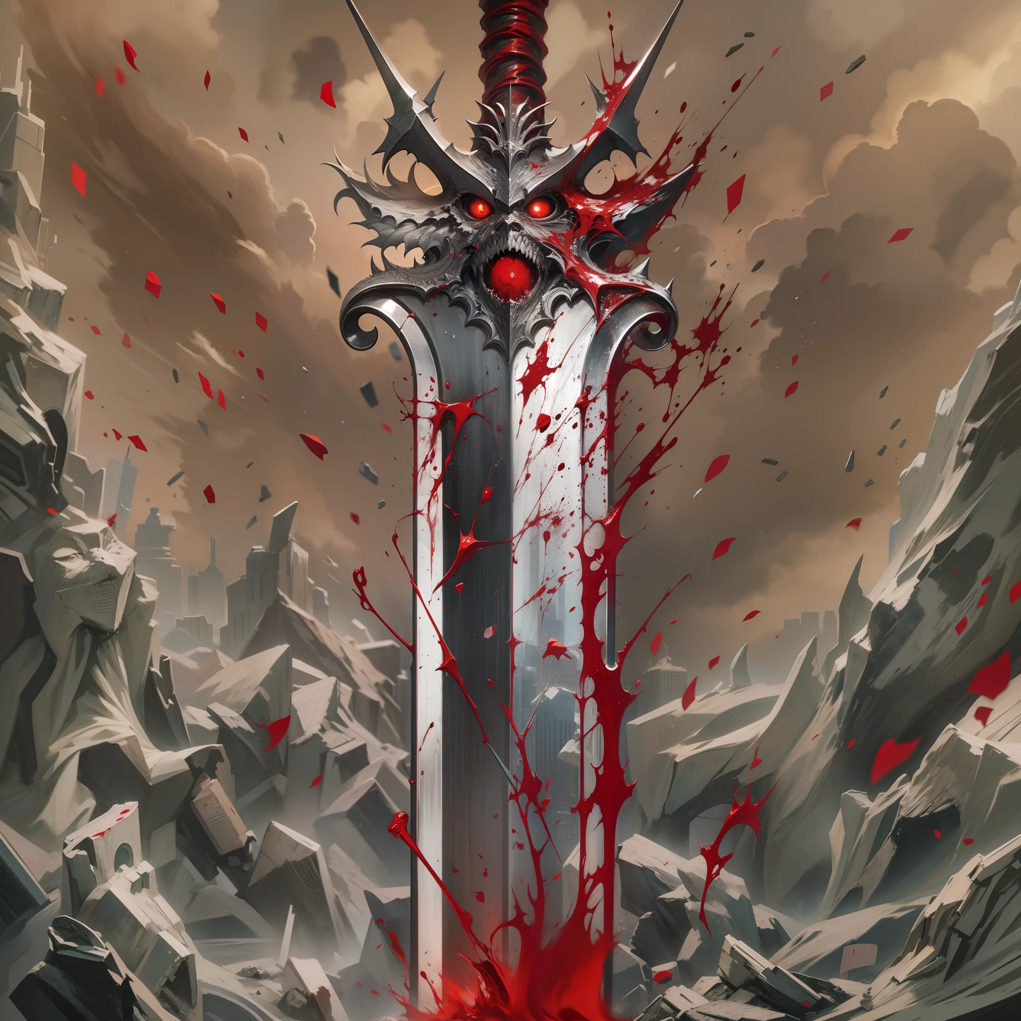 Blood-bathed sword