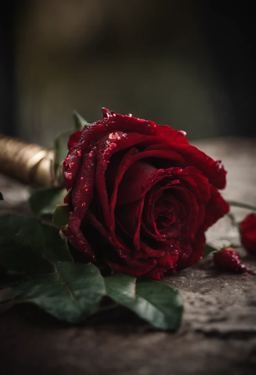 Blood-bathed sword
