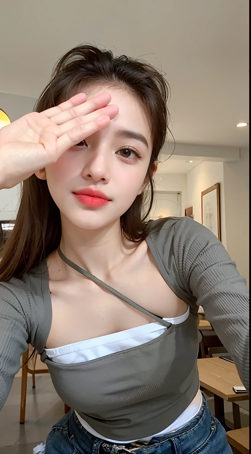 there is a woman that is posing for a picture with her hands on her head, dilraba dilmurat, ruan cute vtuber, young and cute girl, she has a cute face, beautiful asian girl, good young girl, malaysian, with cute - fine - face, with kind face, very low quality, 👅 👅, cute fine facehttps://www.mfloen.com/2023/09/investasi-perumahan-komersil-peluang.html