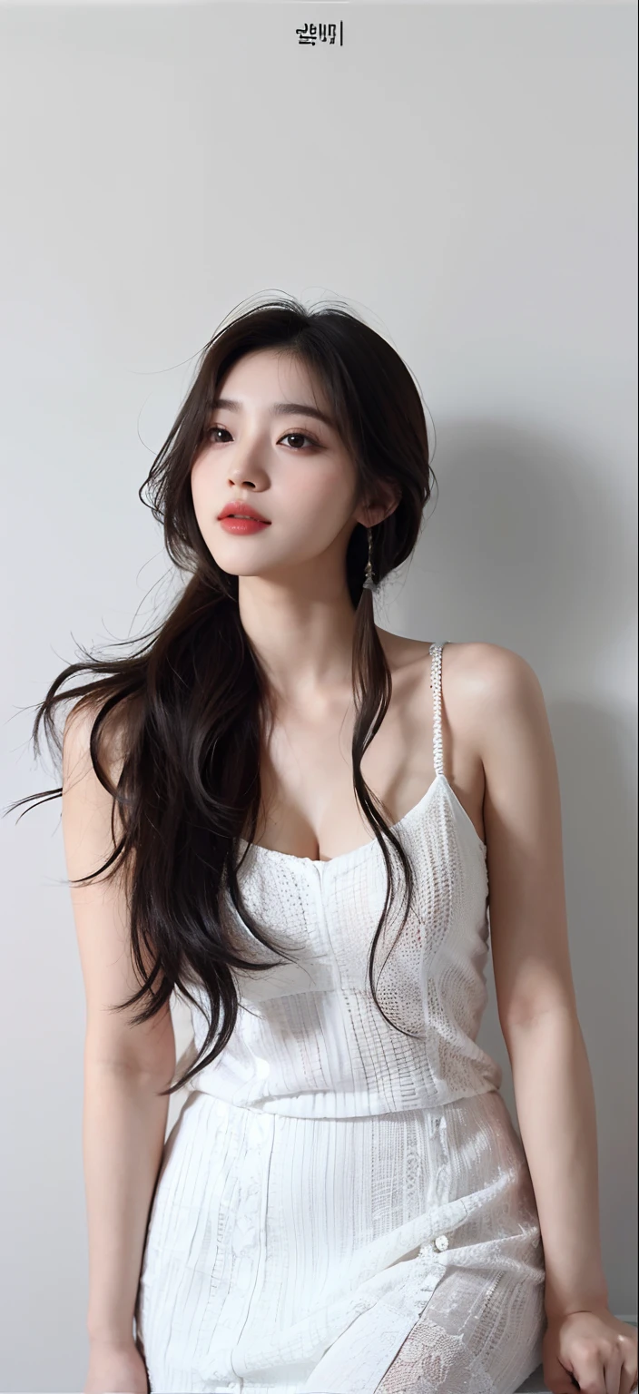 a close up of a woman with long hair posing for a picture, gorgeous young korean woman, beautiful south korean woman, asian girl with long hair, beautiful young korean woman, heonhwa choe, brown long hair with bangs, sha xi, korean girl, with long hair, lee ji - eun, lee ji-eun, park ji-min
