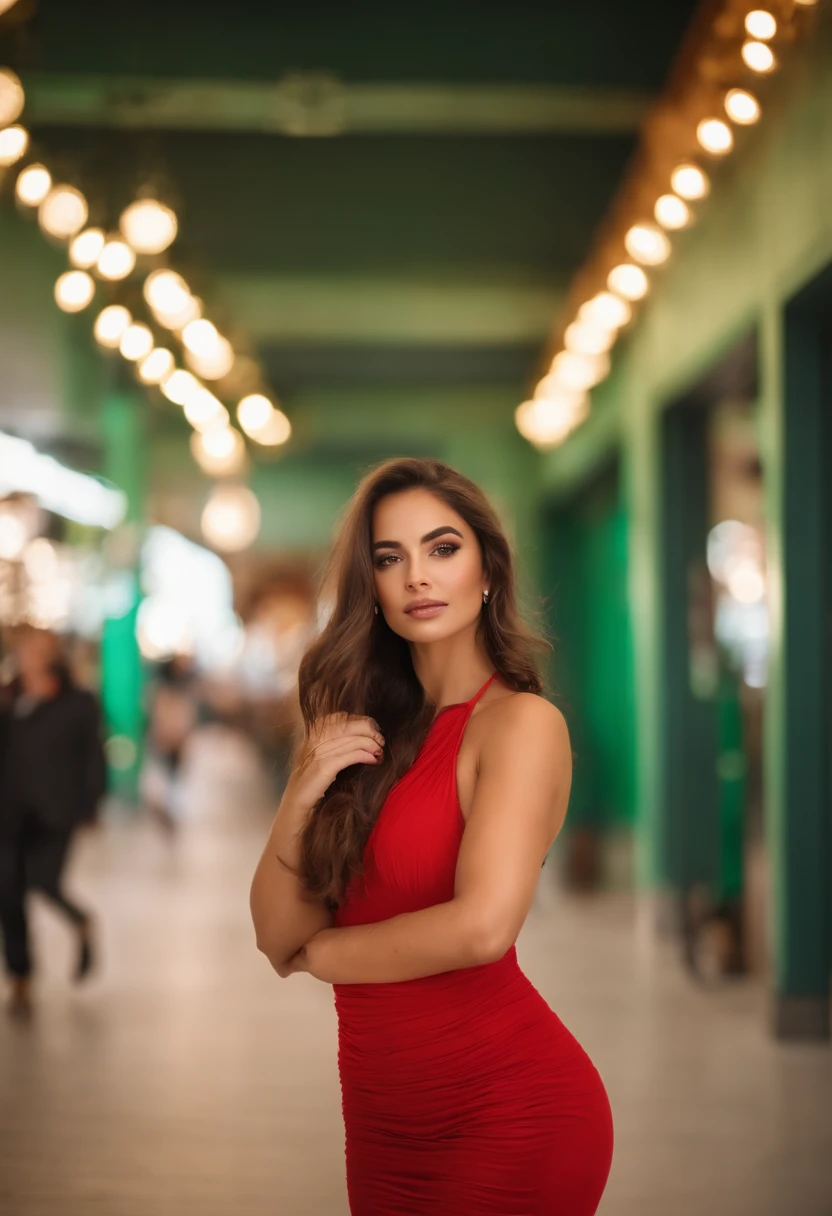 Arafed Mujer en vestido rojo, en un centro comercial, Chica sexy con ojos verdes, Retrato Sophie Mudd, cabello moreno y ojos grandes, selfie de una mujer joven, Ojos de la playa, Violeta Myers, sin maquillaje, Maquillaje natural, staring directly into camera, cara con artgram, maquillaje sutil, Impresionante foto de cuerpo completo, penetrantes ojos verdes, beautiful angle, Pose atractiva, Cute little girl, pose sexy, Imagen de cuerpo entero, cuerpo completo, full body shoot, Diosa morena, High detail, Pose satisfecha, con bikini