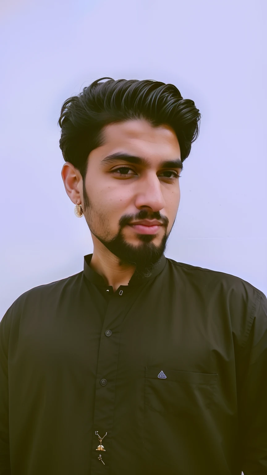 there is a man with a beard and a black shirt, khyzyl saleem, kyza saleem, very very low quality picture, without beard, ash thorp khyzyl saleem, riyahd cassiem, mohamed chahin, with accurate face, front profile!!!!, portait photo profile picture, mohamed chahin style