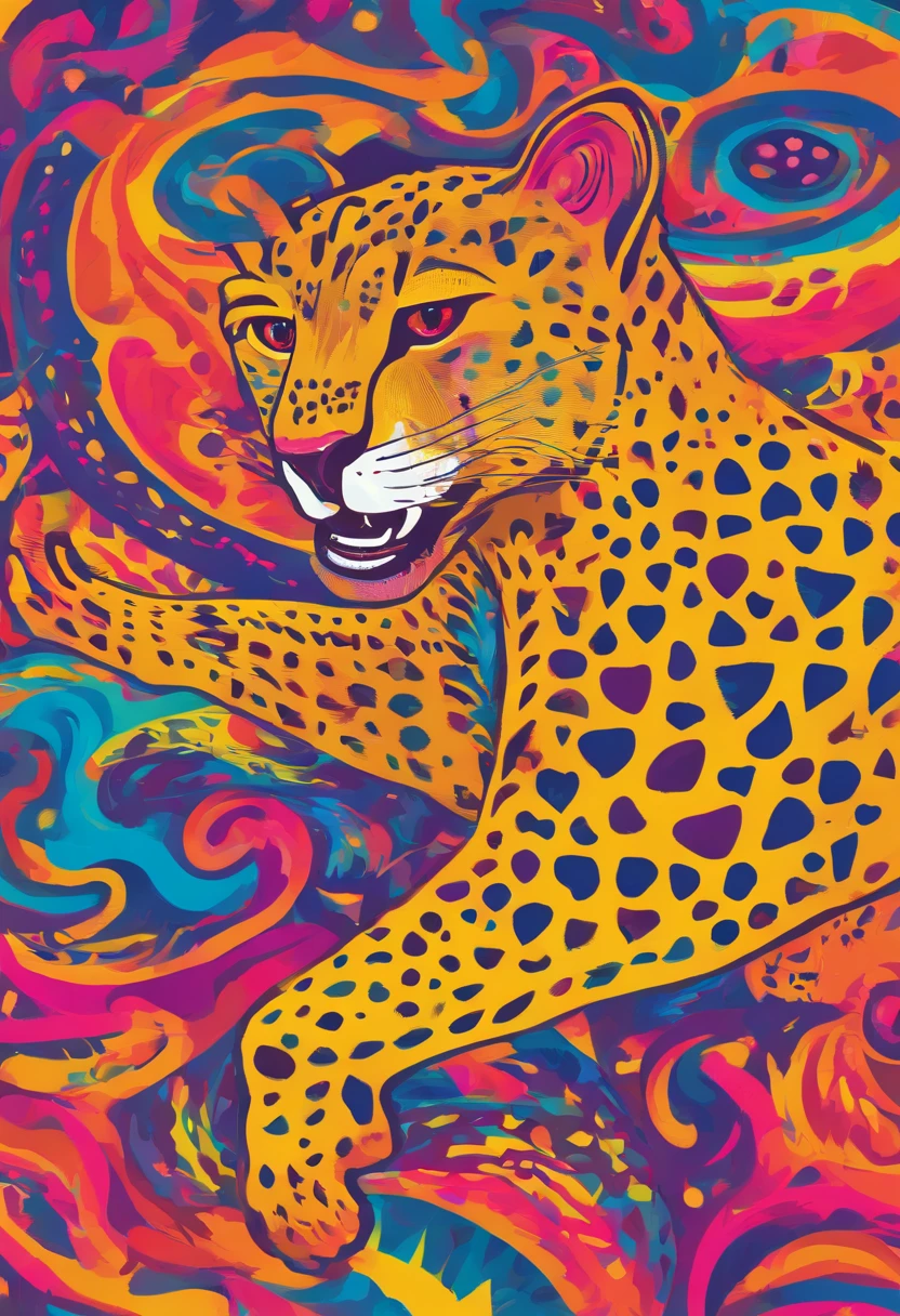 Cheetah running in the serengeti