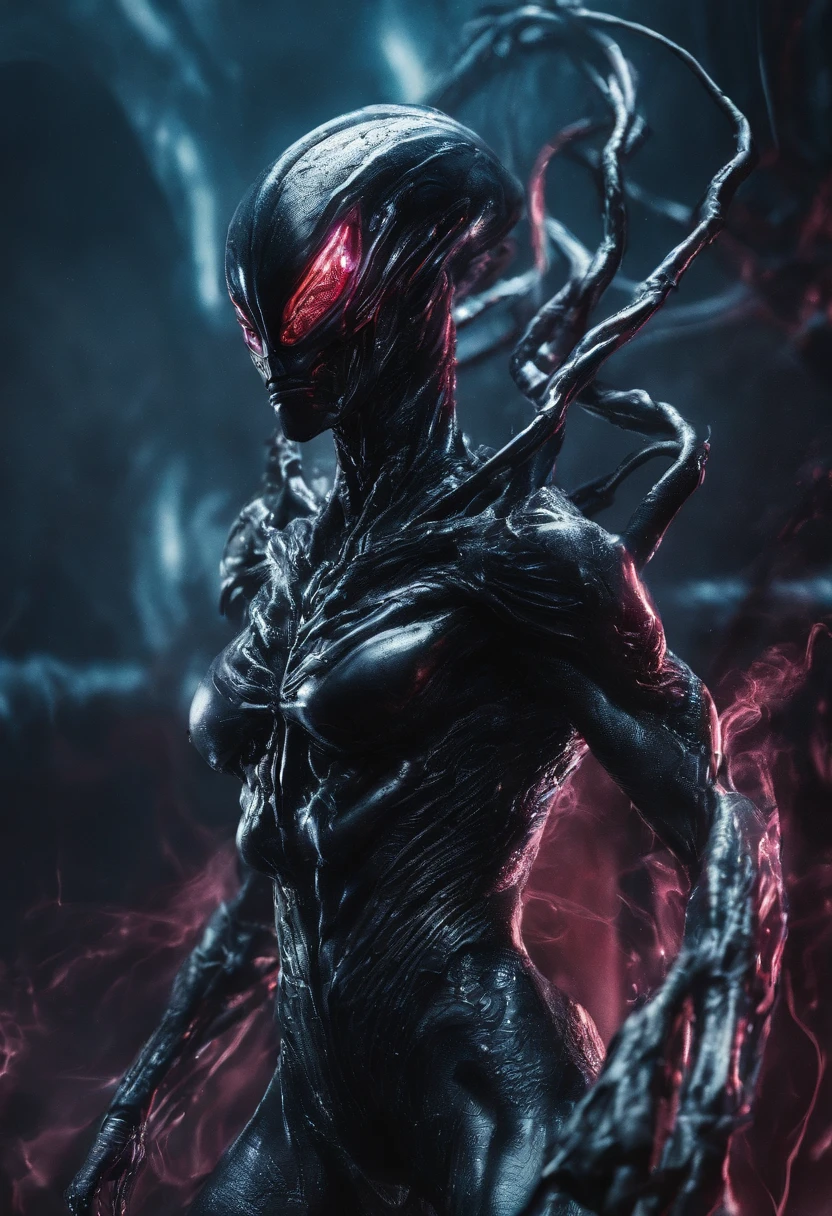 Earth creatures pounce, Elephant Woman, Full body,Animal anthropomorphism, red eyes、cruel、Realistic Digital, Humanoid、Convoluted, epicd, Dramatic, masutepiece, high detailing, Best Quality, 超A high resolution、Horror movie lighting