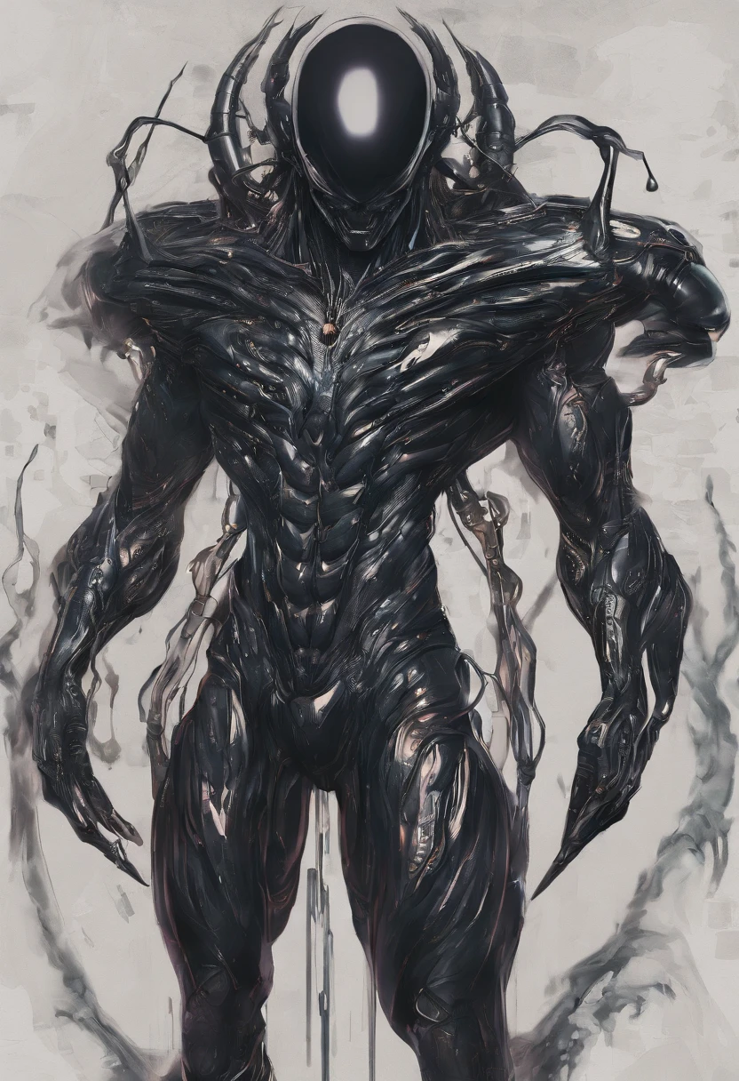 Venom Fusion Flash，Full body photo，Liquid armor，Delicate picture