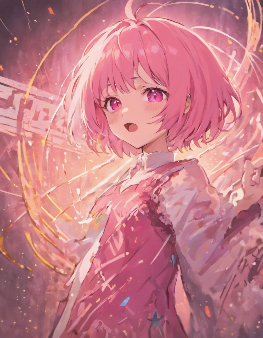 girl,A pink-haired,nakeness,