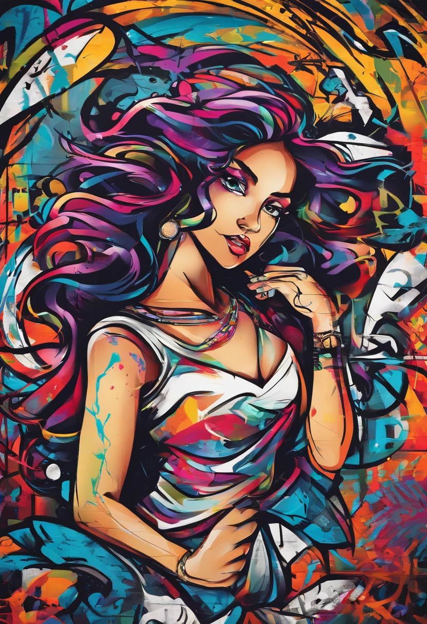 Prompt: grafity,anjos, imagem completa, High resolution high contrast