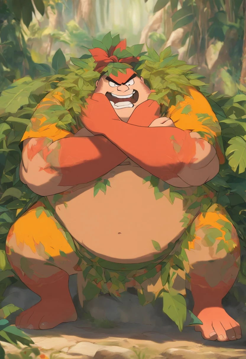 male, correct body proportions,overweight,goemon,big penis,foot in the air,Slime Clothing