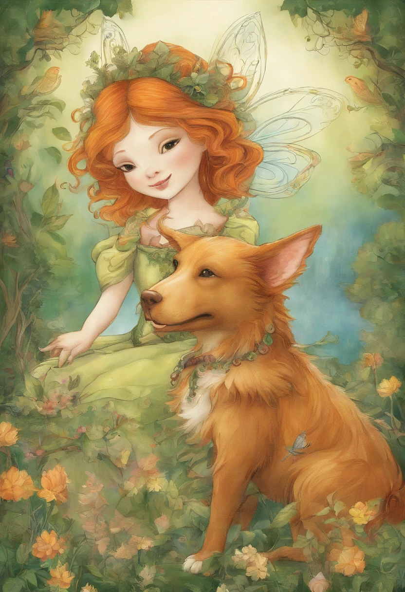 fiona, ginger dog, happy