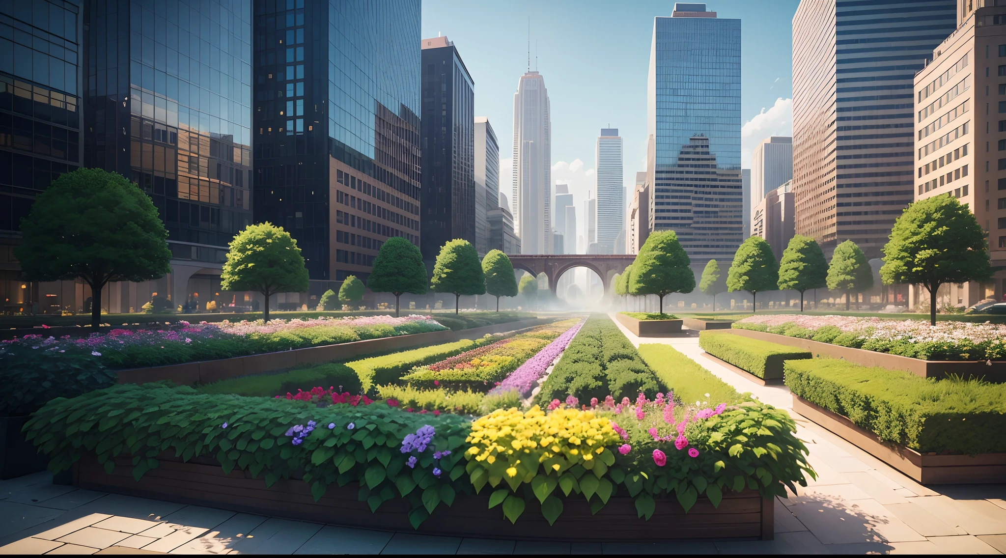 Create garden and cityscapes with artificial intelligence
