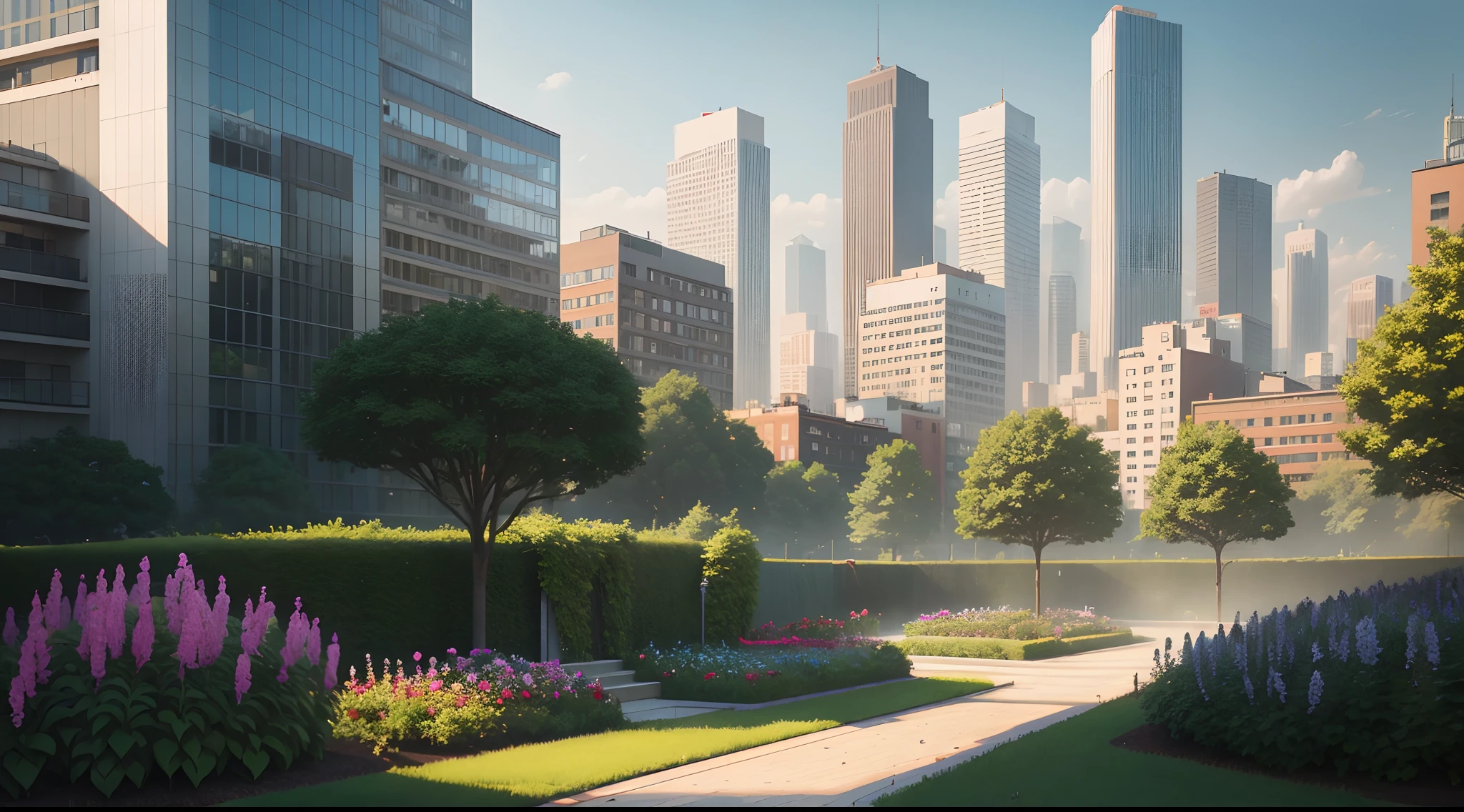 Create garden and cityscapes with artificial intelligence