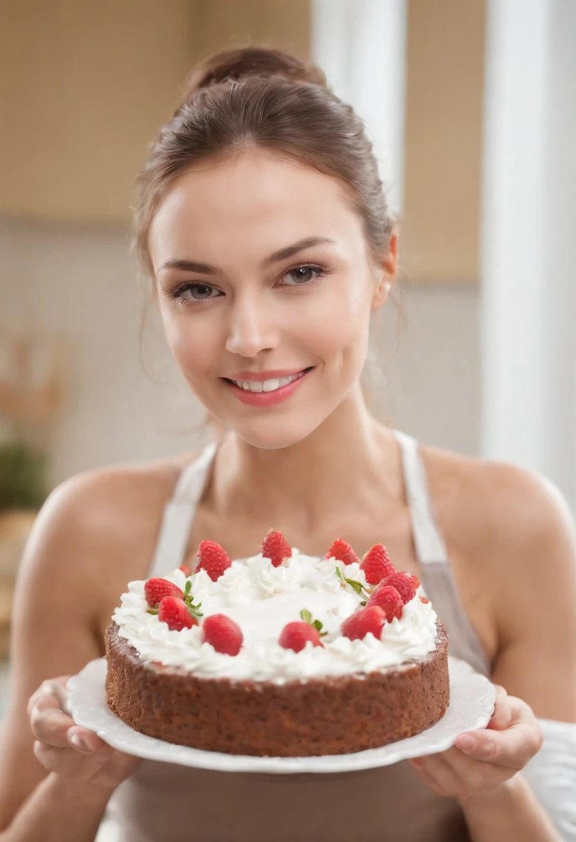 Certainly! Here's a prompt in English for creating an attractive image with the concept of "Losing Weight with Flavor and Health" using the image of a woman enjoying a piece of cake while still losing weight:
"Create a visually appealing image that conveys the message of 'Losing Weight with Flavor and Health.' The image should feature a simple, relatable scene of a woman enjoying a slice of cake. However, the focus should be on her joyful expression and the idea that she can savor her food while still achieving her weight loss goals. The background should include subtle hints of a healthy lifestyle, such as fresh fruits and vegetables. Use vibrant colors and lighting to make the image feel inviting and positive. This image should inspire viewers to believe that they can achieve their weight loss goals while enjoying delicious, wholesome food."