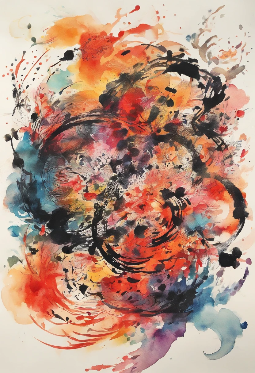 Japanese ink painting art: Visual Expression of the letter “賽”