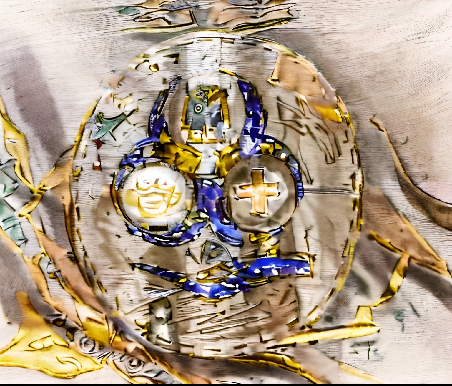 drawing of a circle with a hand holding a book and symbols, patch design, medical drawing, drawn on white parchment paper, shoulder patch design, shield design, silicone patch design, painting on a badge, emblem of wisdom, hand - drawn, hand-drawn, illustrated logo, circle design, concept sketch, round design, added detail, unused design, concept illustration