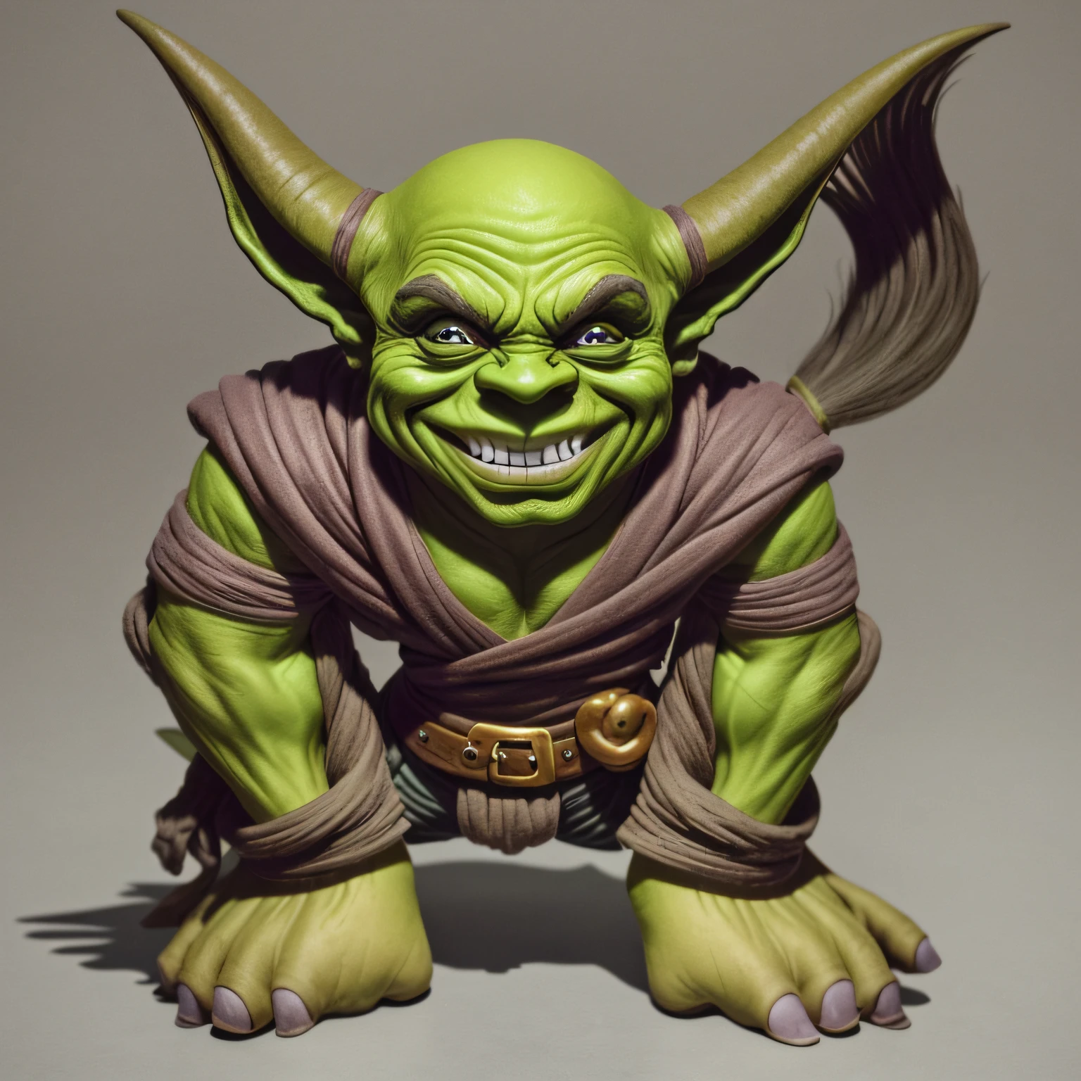 a close up of a cartoon character with a green face, portrait of a goblin, medium portrait of a goblin, drak fantasy goblin, goblin art, goblin, a goblin pirate, d&d goblin rogue, goblin female portrait, goblins, goblin chainwalker, is evil gremlin, goblins and trolls, dog - faced muscular goblin