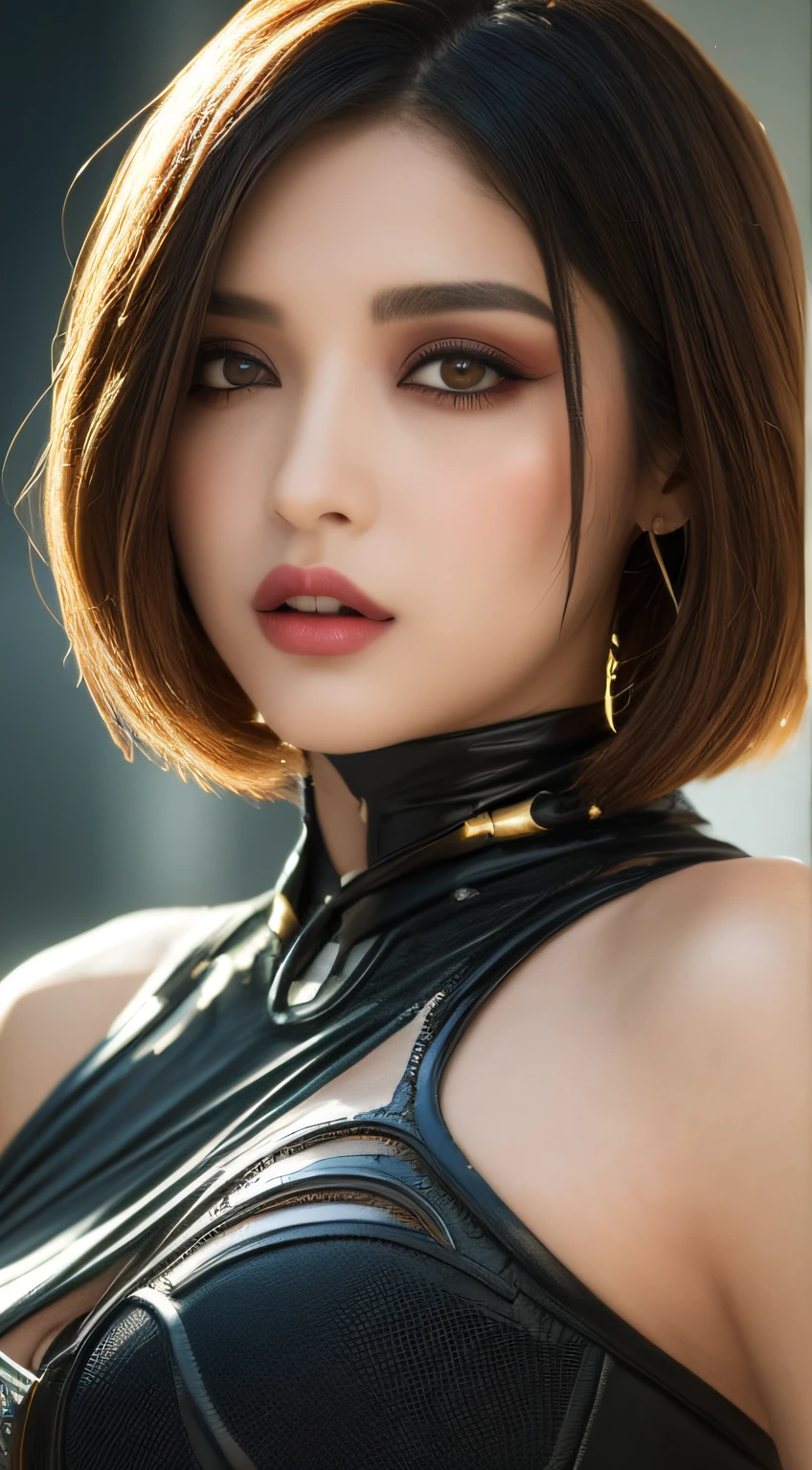 (masterpiece:1.3), (8K, Photorealsitic, Raw photography, Top image quality: 1.4), japanes, (1girl in), beauitful face, (Lifelike face), (A dark-haired, short-hair:1.3), Beautiful hairstyle, Realistic eyes, Beautiful eyes, (real looking skin), Beautiful skin, enticing, 超A high resolution, A hyper-realistic, high-detail, the golden ratio, Detal Face,see the beholder,middlebreasts,Colorful swimsuit