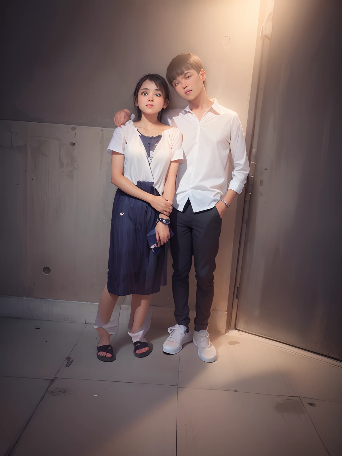Change background love, cute girl
