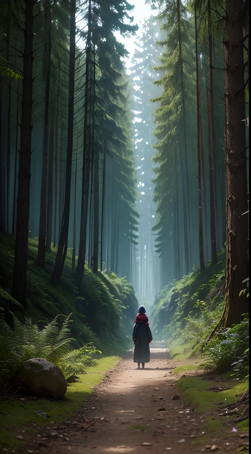 Uma velha do mato misteriosa que come gente no meio da floresta