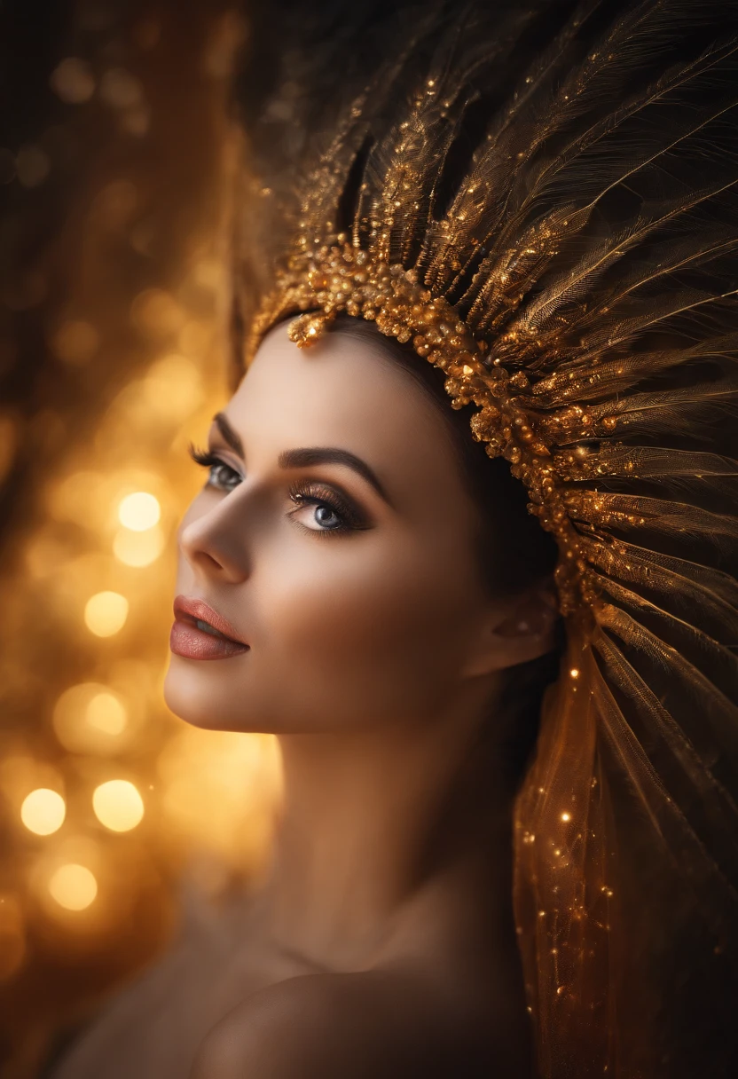 Velha do mal, olhos claros brilhantes, Biomechanicals, estranho, assustador, Pesadelo, cores muito brilhantes, light particles, com luz brilhante, Mshiff, Arte do papel de parede, Papel de parede UHD