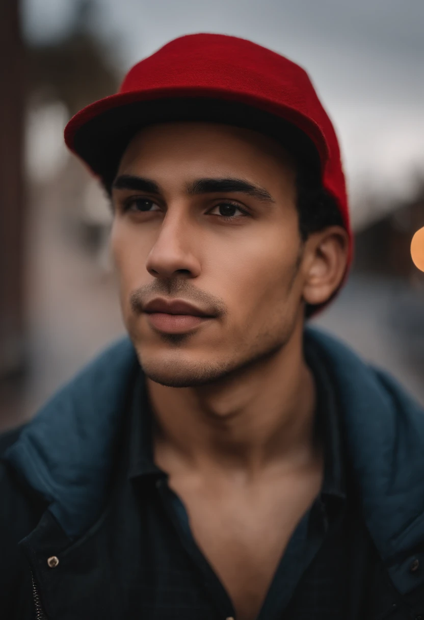 arafed man with a red hat sitting in front of a wall, headshot profile picture, around 1 , halfbody headshot, 1 / 2 headshot, taken in the early 2020s, high quality portrait, 1 / 4 headshot, professional profile picture, profile shot, headshot photo, nice afternoon lighting, attractive photo, brandon, good looking face