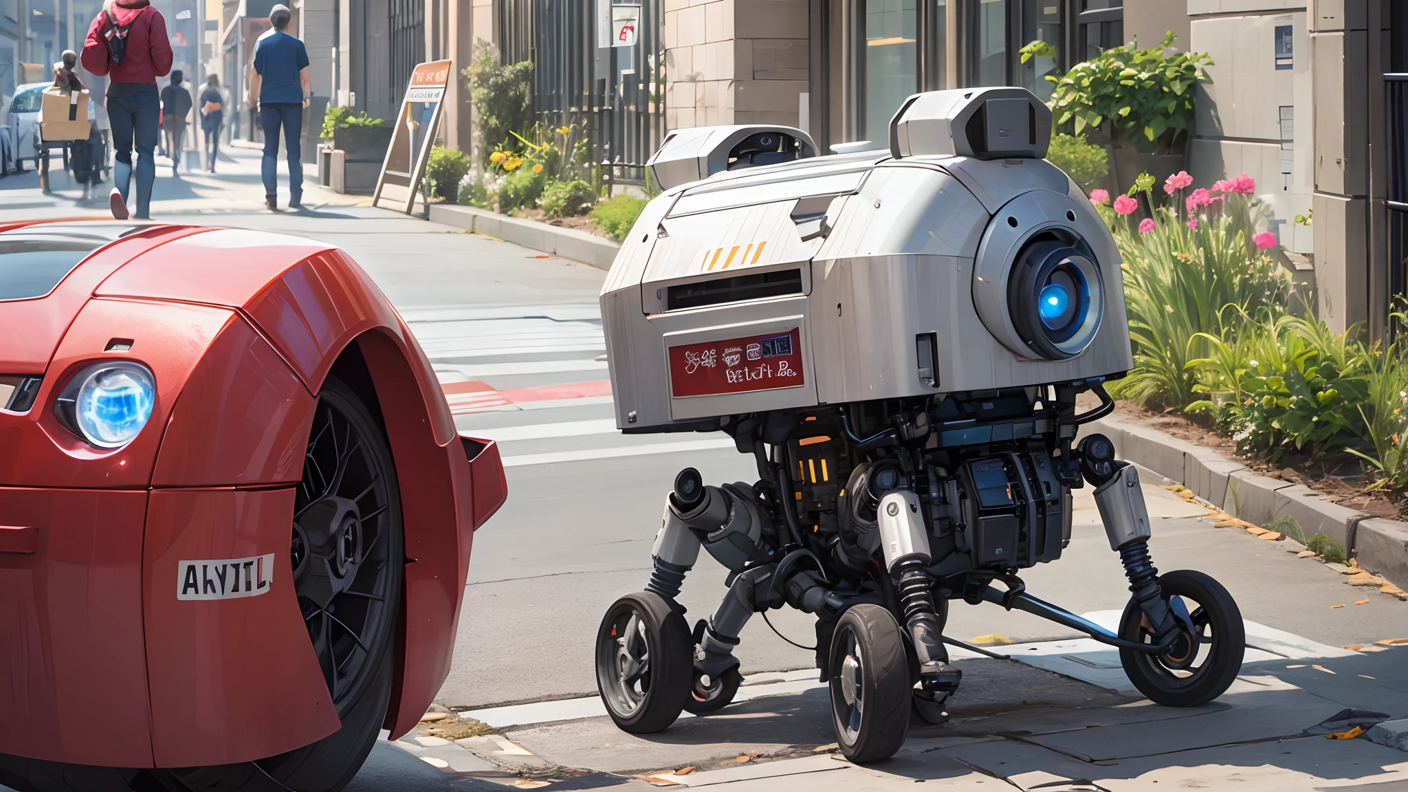 A robot that asks for money