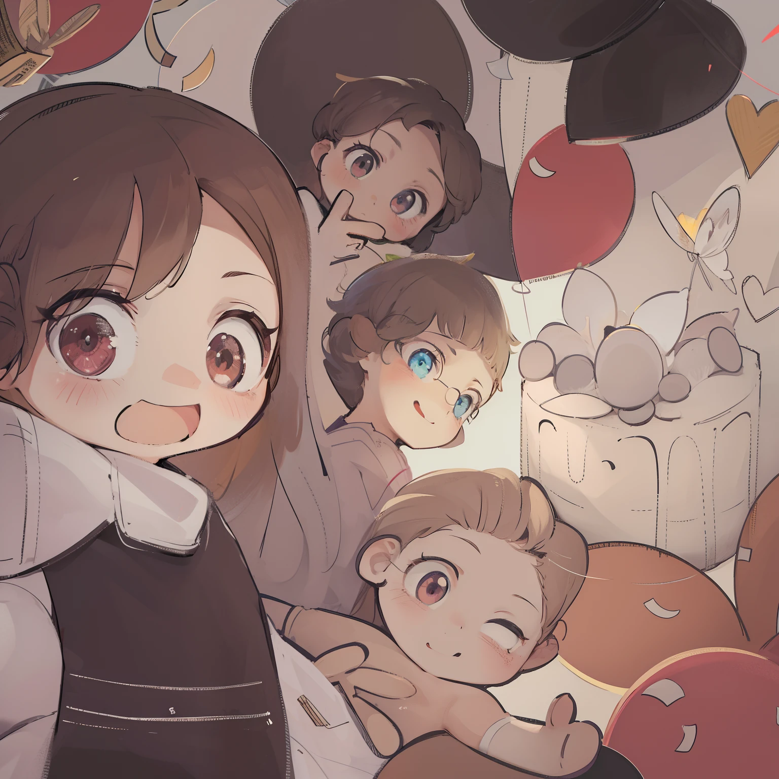 multiple persons,Warmth,birthday,celebrating