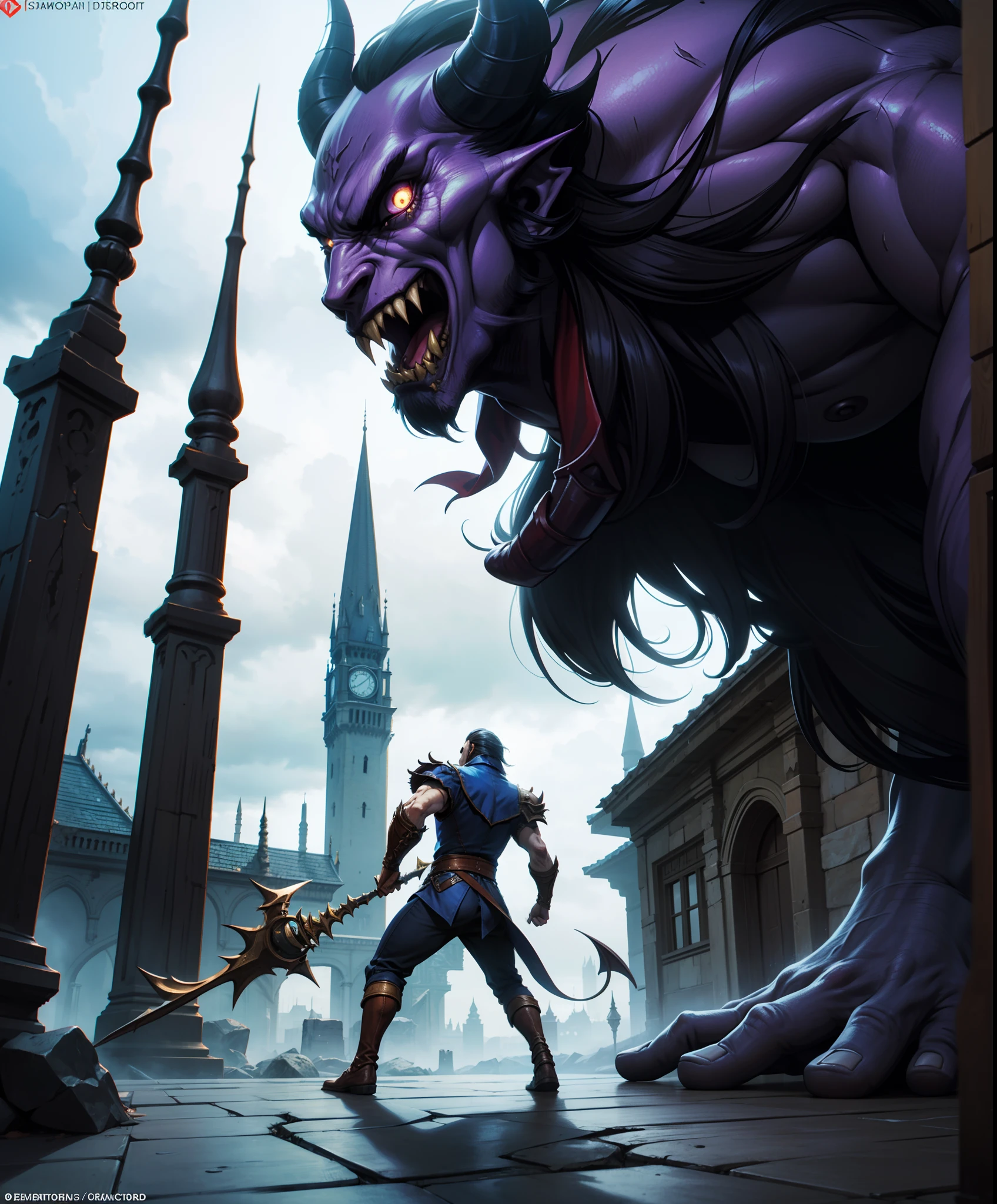 Castlevania Shadow Lord super detailed hyper realistic demons preparing for hyper realistic super detailed combat