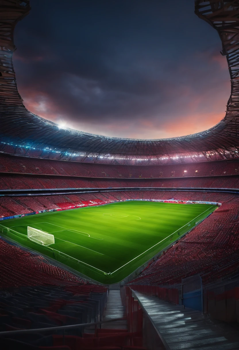 estadio de futbol futurista,bandera