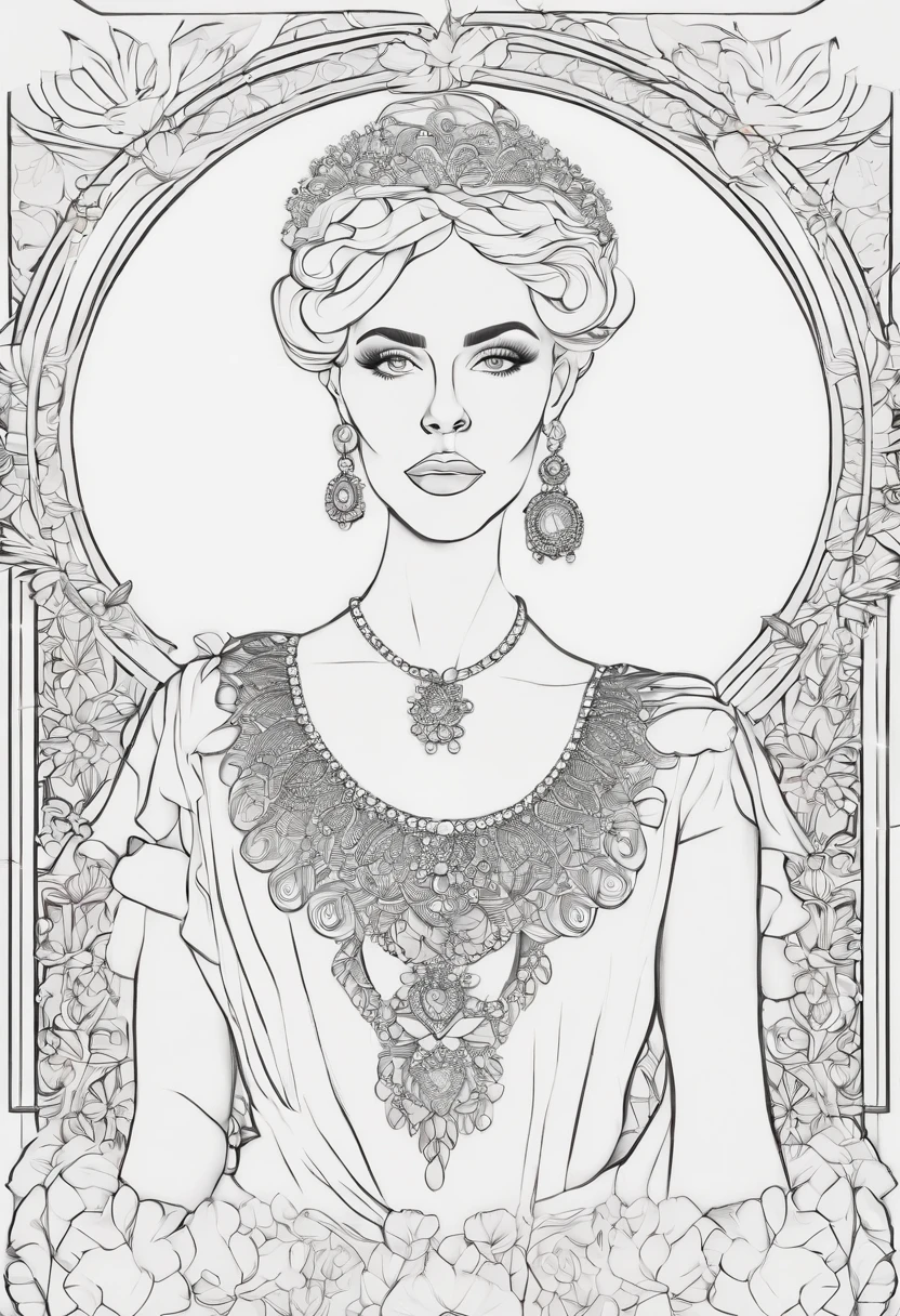 desenho 2d no estilo lineart, Victoria Regia, pingente para pulseira, pingente, design de joias