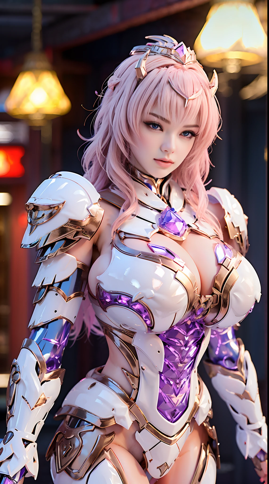 DRAGON QUEEN, HUGE BOOBS, CRYSTAL HEAVY ARMOR, TRANSPARANT, THICK BODY, MUSCLE ABS, SEXY.