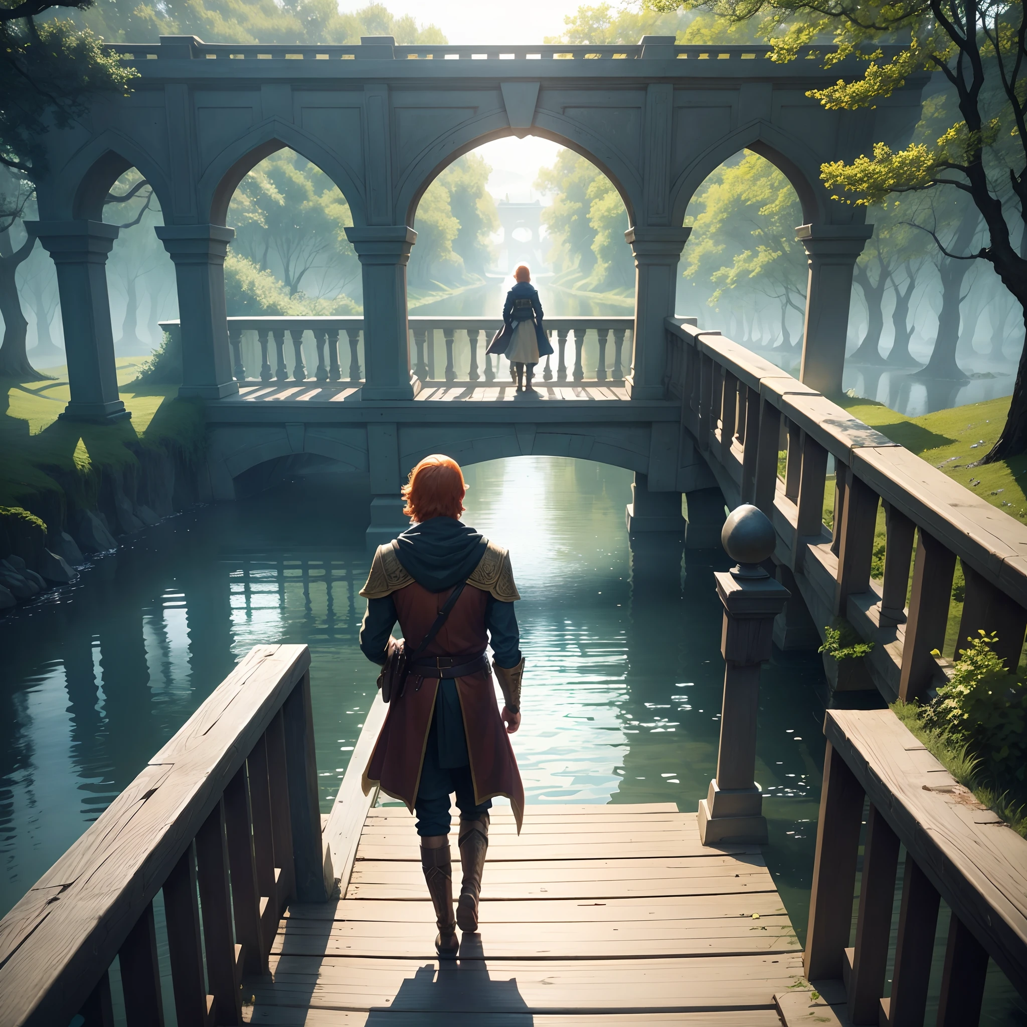 He stepped gingerly onto the bridge knowing that enchantment awaited on the other side