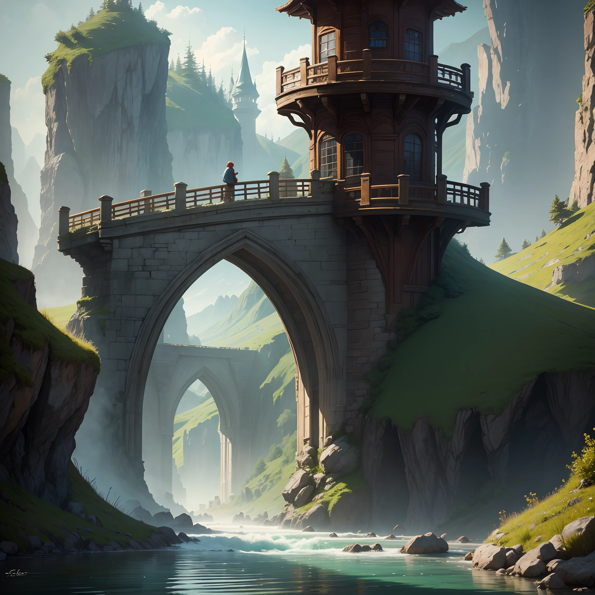 He stepped gingerly onto the bridge knowing that enchantment awaited on the other side