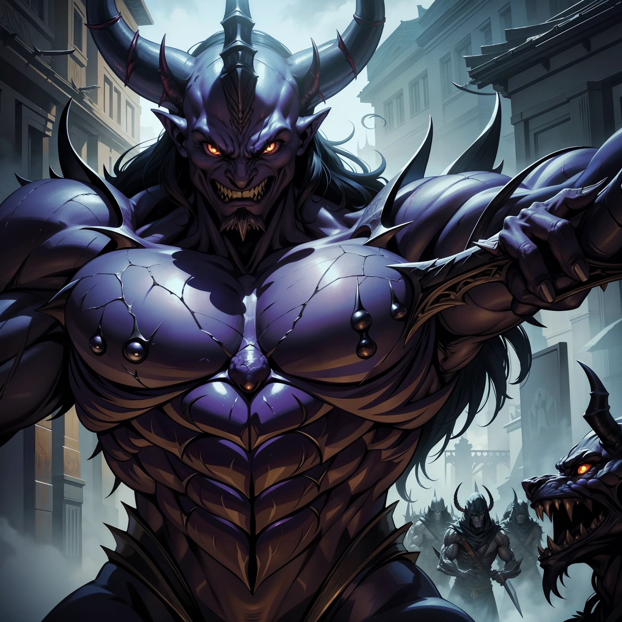 Lord of the Shadows hyper realistic super detailed demons preparing for combat hyper realistic super detailed correct Anatomy correct proportions sharp details faces detailed