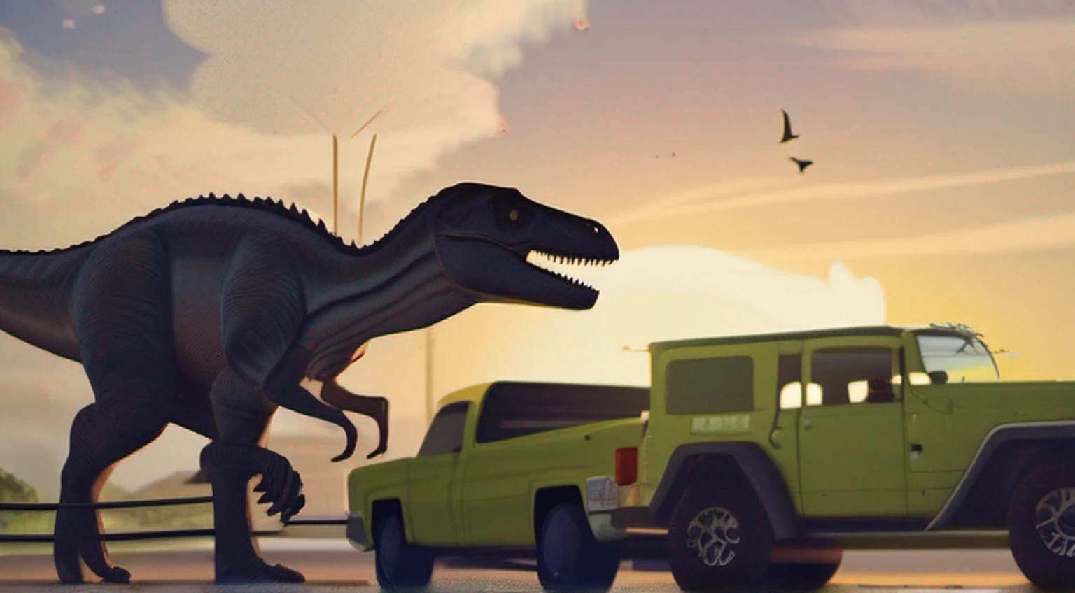 Image of an everyday day during the Jurassic era