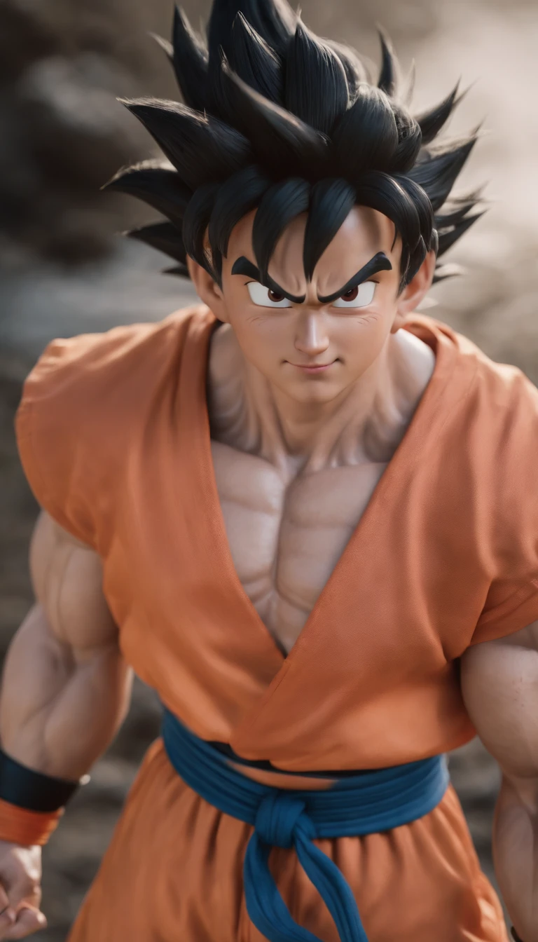 goku,masterpiece, (((realistic, 8k, best quality)))