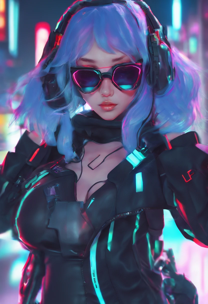 2 Girls with Blue Hair and, small tits in a City walking Si-fi, UHD, masterpiece, anatomically correct, ccurate, textured skin, super detail, high details, high quality, best quality, highres, 8k