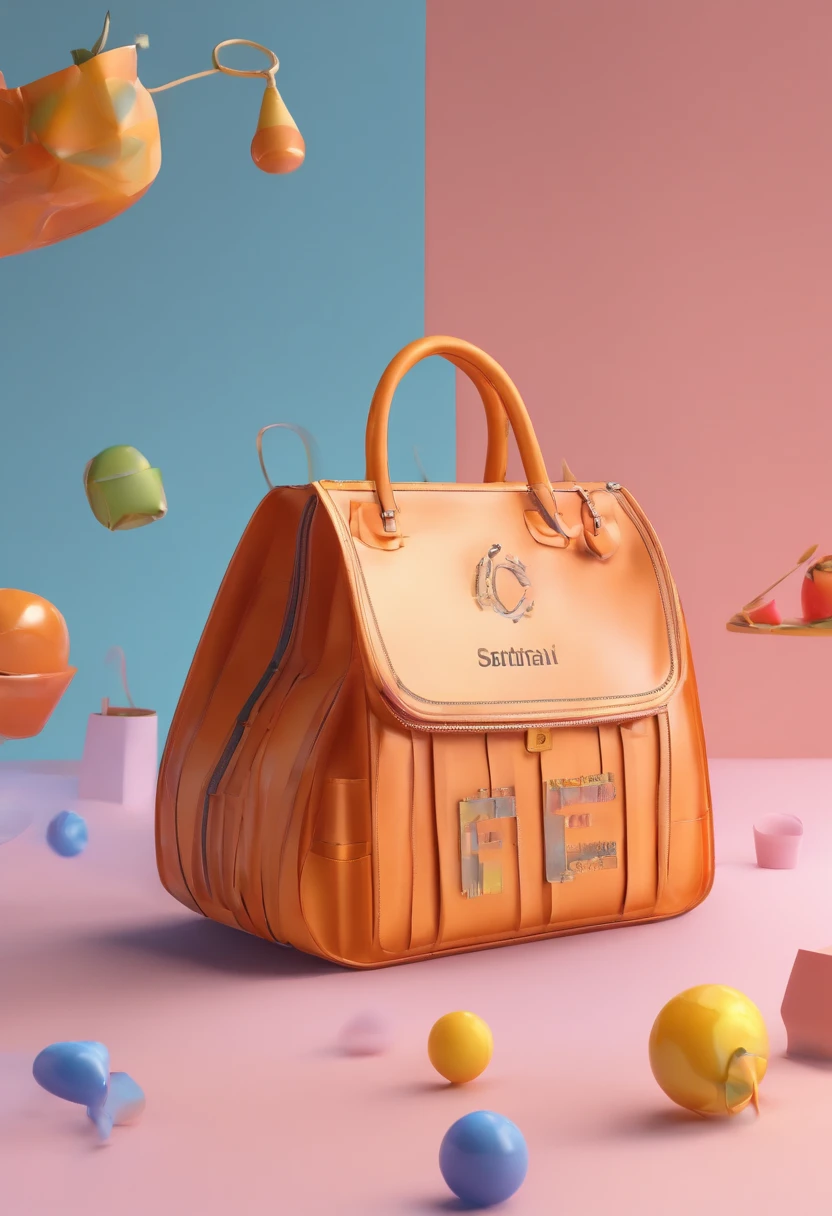 create a logo for a bag and a shopping cart