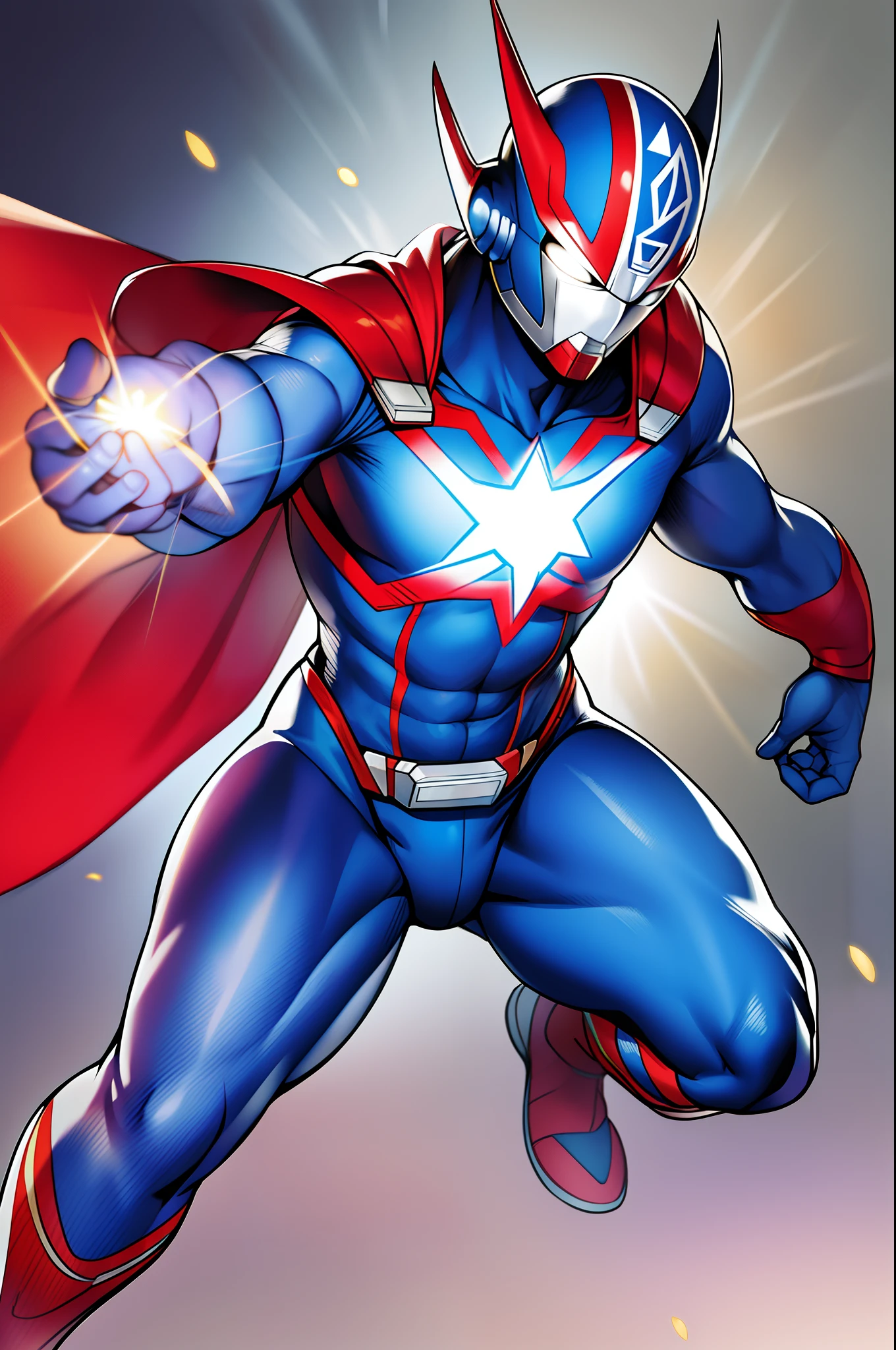 superhero american, ultraman, full body