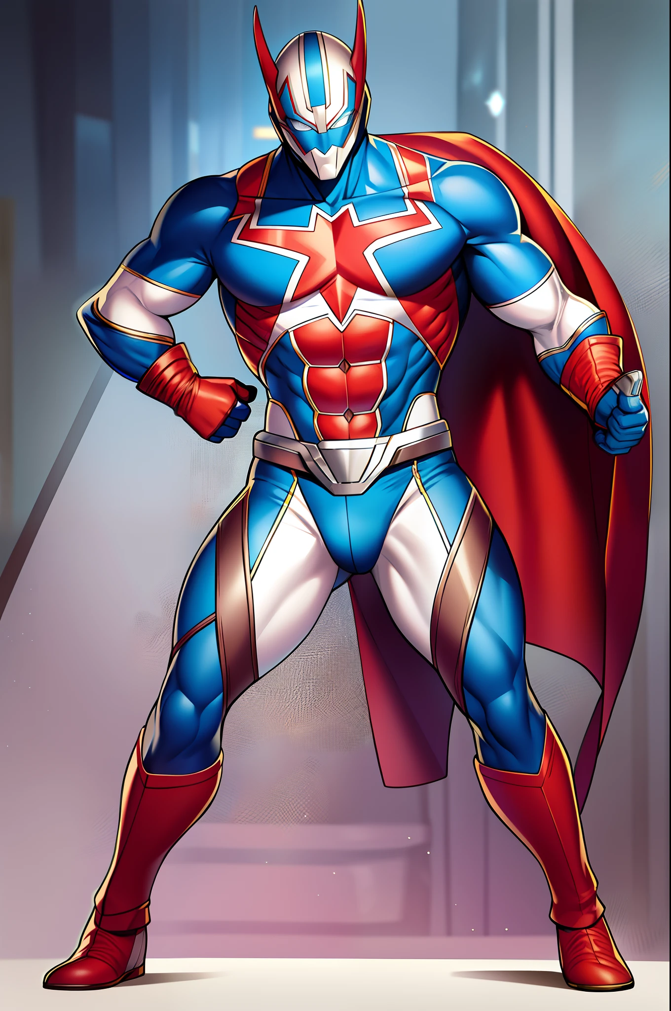 superhero american, ultraman, full body