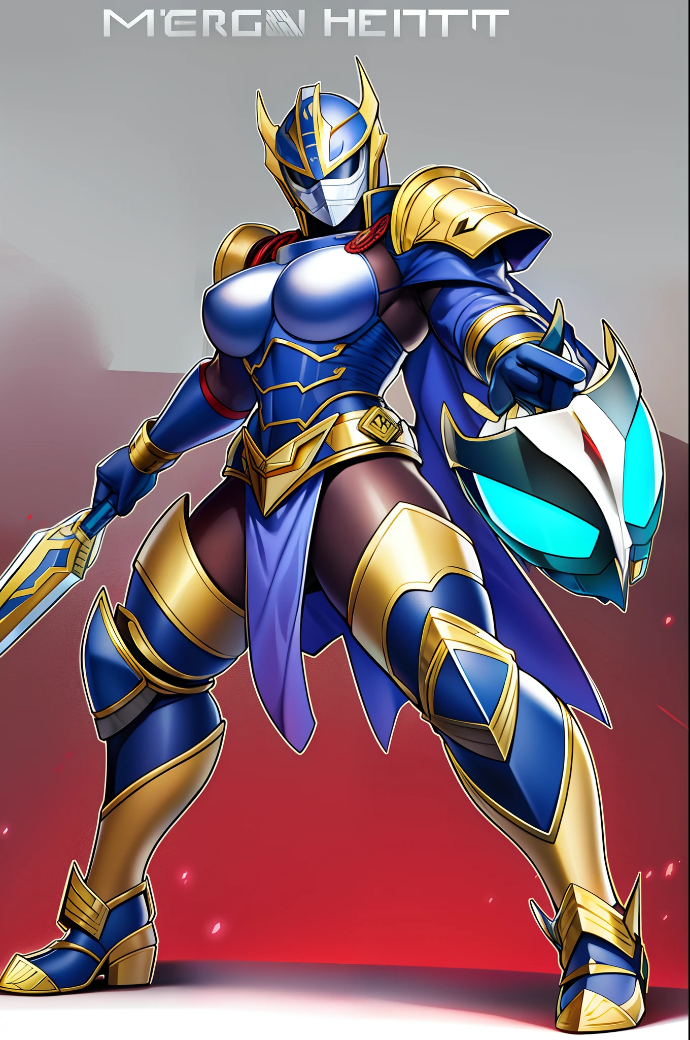 sentai knight, metal hero, mask, ultrawoman, full body,