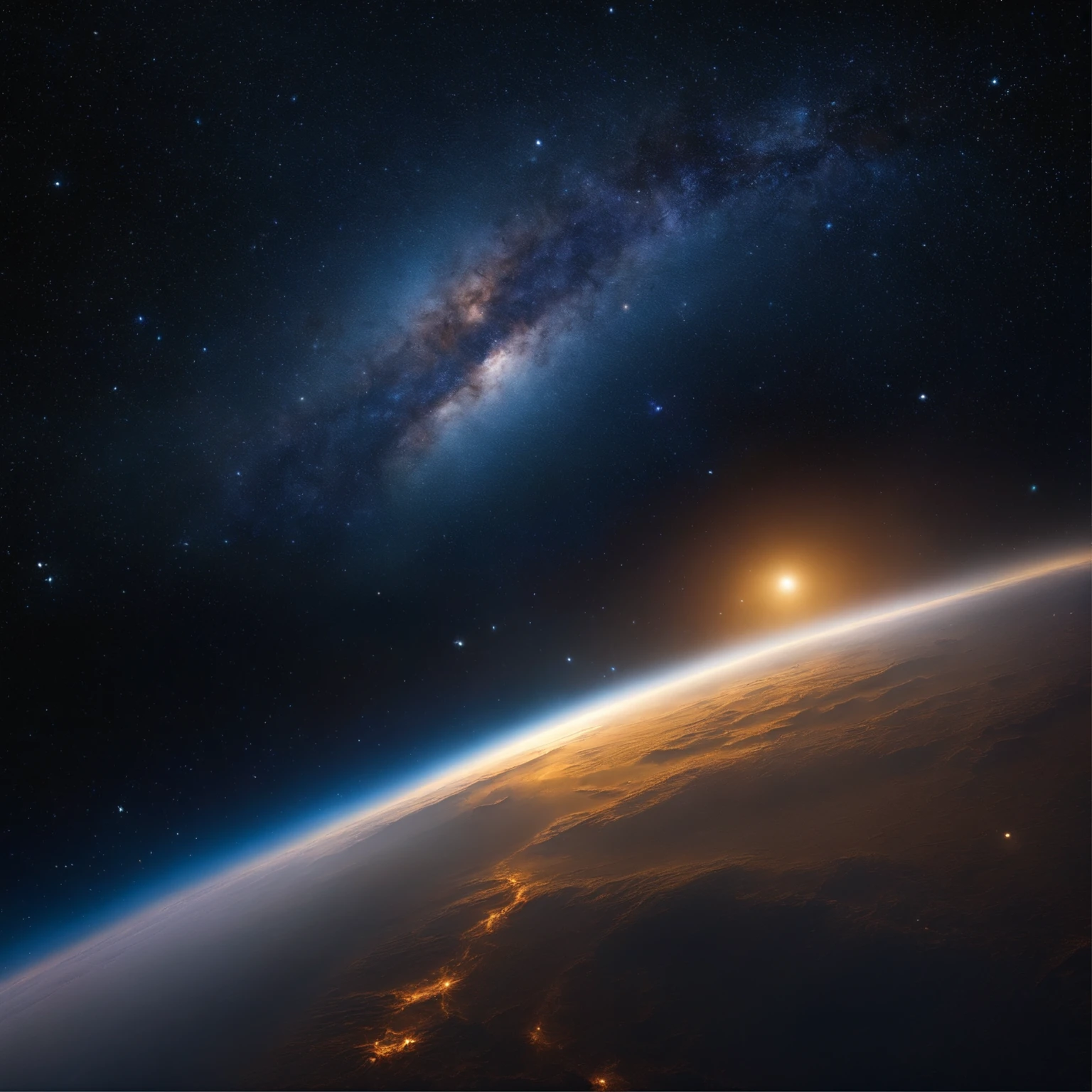 Starry Sky Milky Way Vast, Grand Narrative, Abstraction, Combined with the Human Eye, Masterpiece
